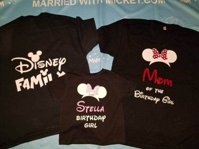 Disney Family Shirts Birthday Girl (Boy) Shirt With Name And Age, Mom Dad Sister Of Birthday Girl (Boy)