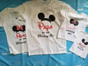 Disney Family Shirts Birthday Girl (Boy) Shirt With Name And Age, Mom Dad Sister Of Birthday Girl (Boy) married with mickey