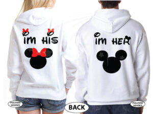 True Love I'm Her Mickey Mouse I'm His Minnie Mouse married with mickey mwm white hoodies