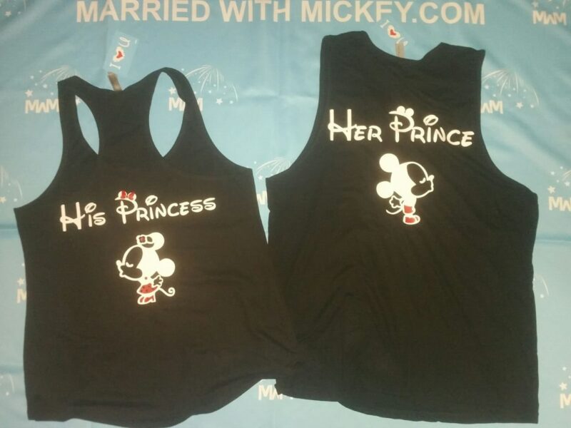Her Prince His Princess Mickey Minnie Mouse Kiss married with mickey