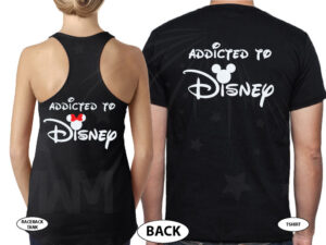 Cute Addicted To Disney Mickey Minnie Heads Minnie Bow married with mickey black tee and tank