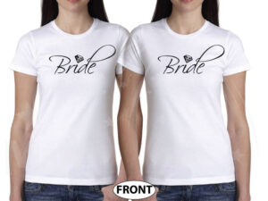 LGBT Lesbian Cute Shirts For Brides With Custom Wedding Date married with mickey white tshirts