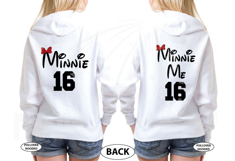 Mickey Mouse Hands In Heart Shape Minnie Minnie Me Family Matching Shirts 2016 married with mickey white hoodies