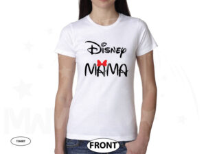 Disney Mama, ladies and mens cut shirts, pick any style and apparel color married with mickey white tshirt