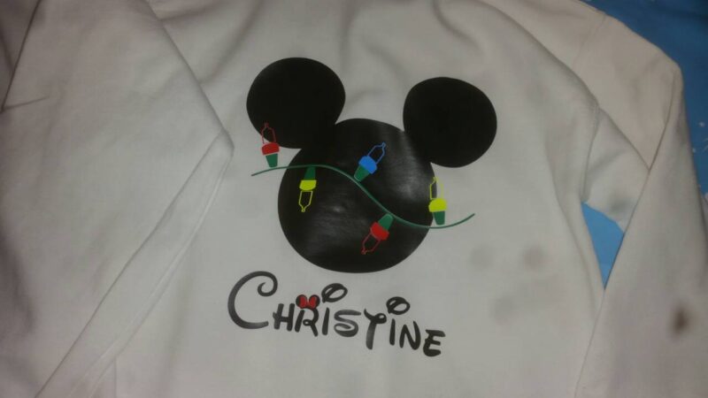 Christmas Shirt Mickey Mouse Christmas Light Bulds With Name marriedd with mickey white hoodies