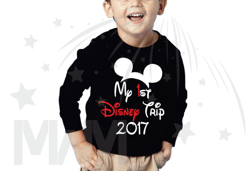 My 1st First Disney Trip 2017 Boy's Toddler Sizes Married With Mickey black sweater