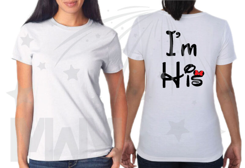 Family Disney I'm Hers, I'm His, They're Mine Matching Shirts married with mickey white shirts