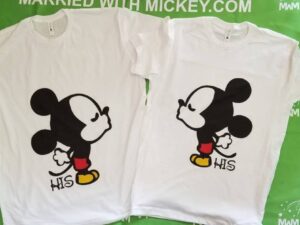 LGBT Gay Mickey Mouse His, Married With Mickey white tshirts