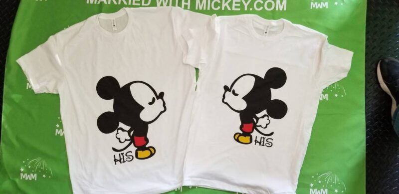 LGBT Gay Mickey Mouse His, Married With Mickey white tshirts