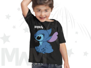 Stitch Ohana Means Family (500424) married with mickey black tshirt