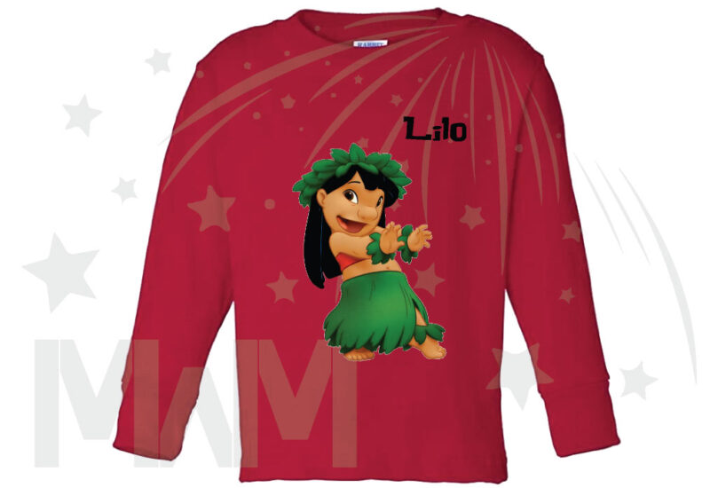 500426 Lilo Family means no one gets left behind or forgotten (500426) married with mickey red long sleeve