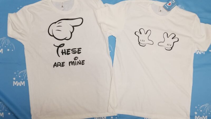 Mickey's Hands Cool Matching Shirts For Awesome Couple married with mickey