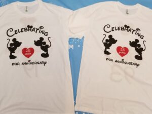 Disney Cute Matching Shirts Celebrating Our Anniversary Together Since (enter your year) Mickey Minnie Mouse Kissing, married with mickey