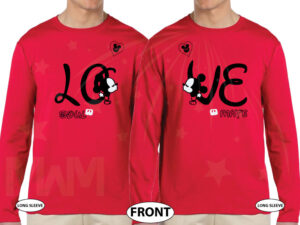LGBT Gay Love Soul Mate Mr With Custom Name And Special Date married with mickey red long sleeves