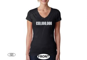 400004 CEO Millions Dollars Entrepreneur Logo married with mickey black v neck