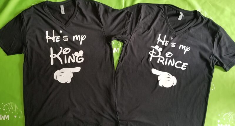 cutest matching couple shirts, married with mickey