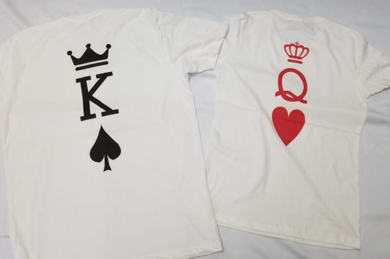 King and Queen, Cute Matching Shirts Married With Mickey