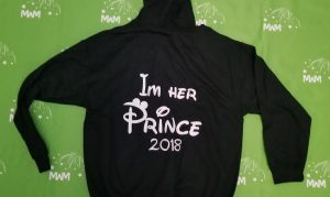 Super Sale, Clearance, Black Unisex Pullover Hoodie Large, Tyler (front), I'm her Prince 2018 (back), Married With Mickey, c223