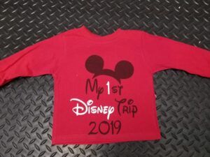 My 1st First Disney Trip 2017 Boy's Toddler grey hoodie Married With Mickey, red toddler long sleeve