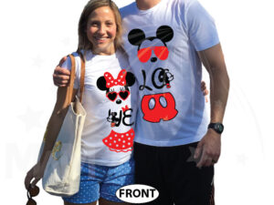 Super Cute Matching Mickey and Minnie Mouse Shirts, married with mickey, white t shirts