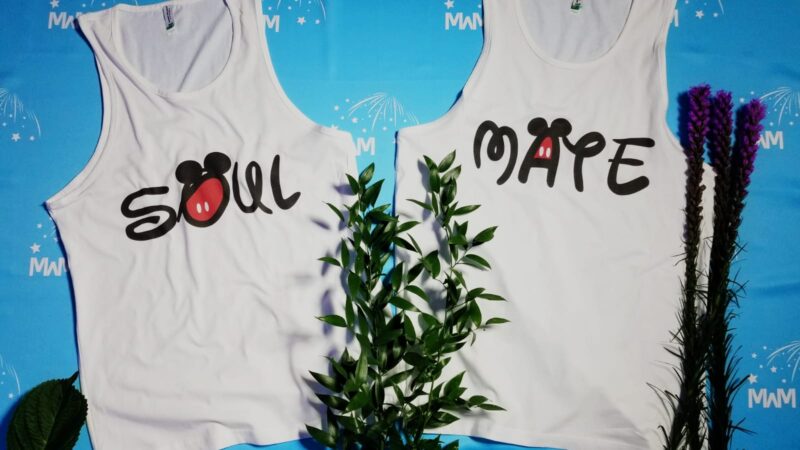 Custom Disney LGBT Gay Cute Shirts for Soulmate With Custom Date Kissing Mickeys, married with mickey, white men tank tops