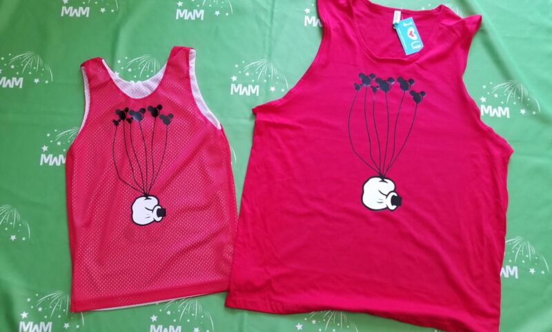Coolest Disney Shirt, Mickey Mouse Hand holding balloons, married with mickey, red mens tank top and youth tank top