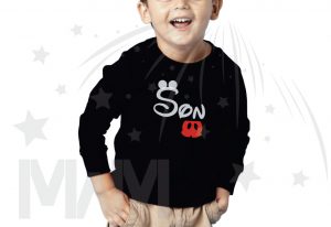 Disney inspired shirt for Son, married with mickey, black toddler long sleeve t-shirt