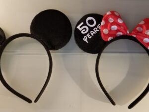 Custom set of Mickey and Minnie matching Ears Walt Disney World party his hers black gift idea bridesmaid surprise add personalize name on