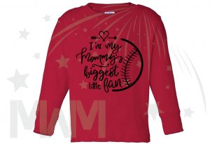 I'm my mommy's biggest fan, married with mickey, red long sleeve toddler t-shirt