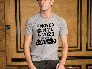 I moved to NYC (enter your city) in 2020 during COVID-19 married with mickey grey mens tee shirt