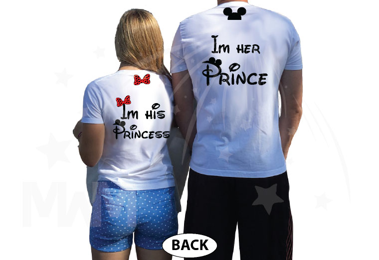 Celebrating Our Anniversary I‘m his princess I‘m her prince matching couple white t-shirts shirts