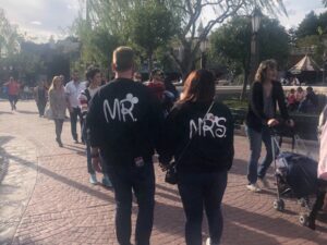 Disney Mr Mrs Matching Couple Shirts With Mickey Minnie Mouse Kissing married with mickey black sweaters