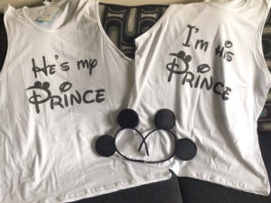 LGBT Gay I'm His Prince He's My Prince Mickey Mustache With Custom Names Matching Shirts, married with mickey