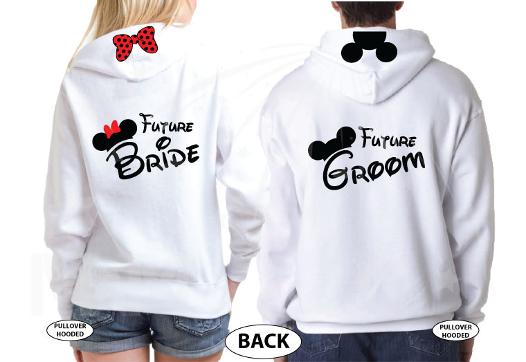 Future bride tshirt and future groom t shirt cute matching tshirts Mrs Shirt engagement custom new wife gift for her I said yes fiance tee, married with mickey, white hoodies