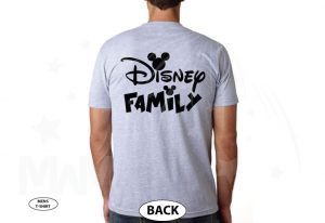 Shirt for Him, Dad of the Birthday Girl (Boy), Mickey Mouse Head, Parent Shirt, Married With Mickey, grey tshirt