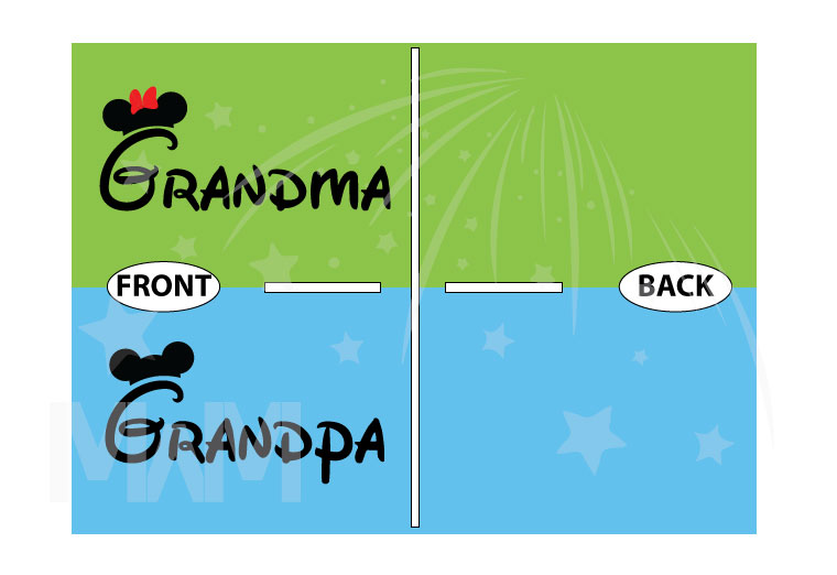 Grandma and Grandpa matching Mickey head Minnie Mouse ears shirts moon etsy store gram abuela grammy, married with mickey