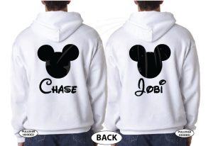 500563 LGBT Gay I'm His Prince He's My Prince Mickey Mouse With Custom Names white hoodies pullover