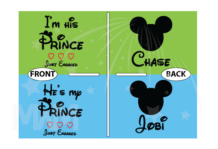 500563 LGBT Gay I'm His Prince He's My Prince Mickey Mouse With Custom Names.ai